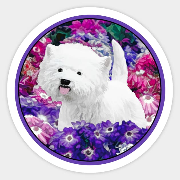 West Highland White Terrier Sticker by Alpen Designs